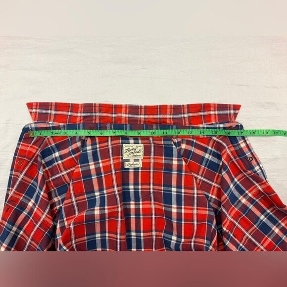 LUCKY BRAND Men's Red Plaid Pearl Snaps Shirt, size Medium - Picture 4 of 8